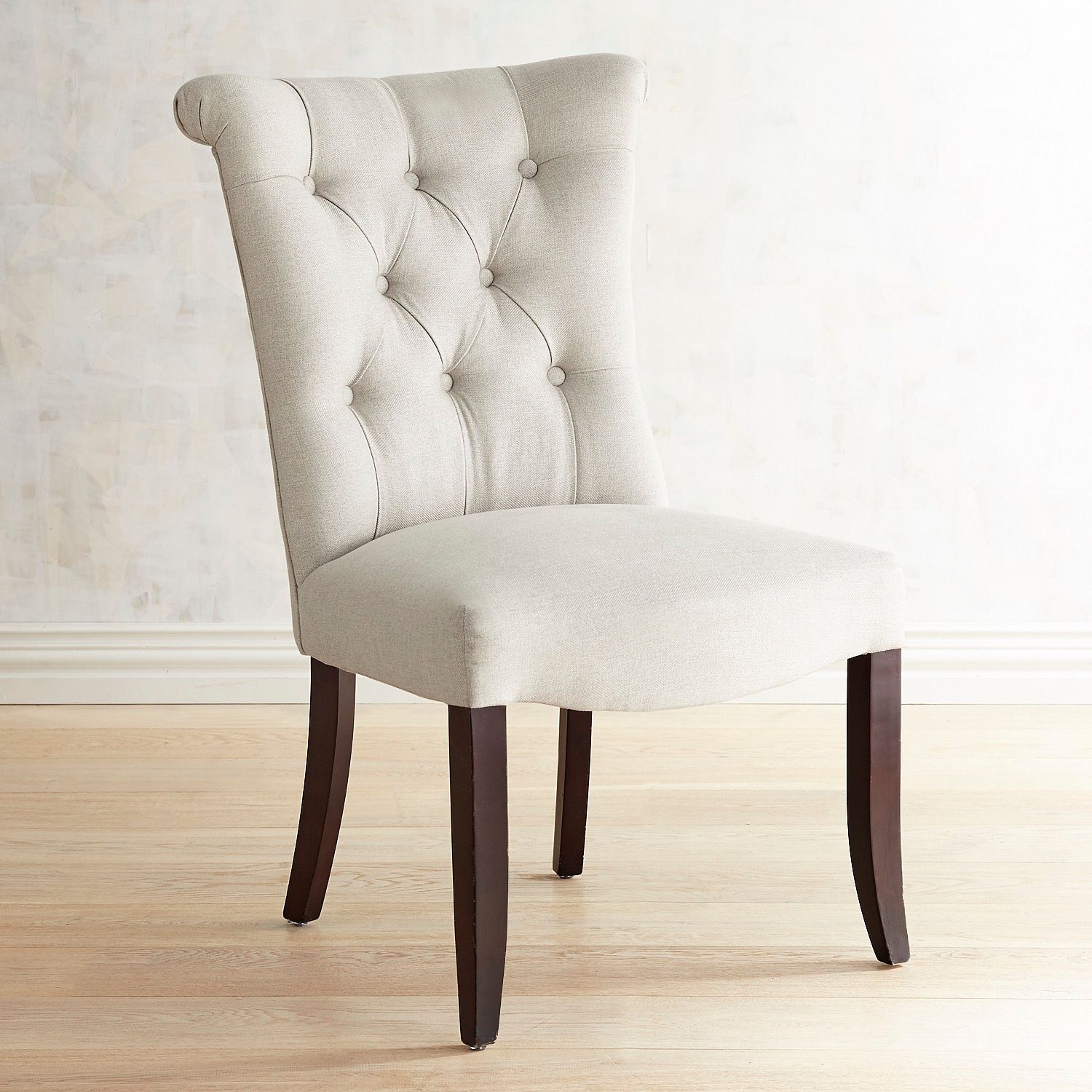 Colette Flax Dining Chair with Espresso Legs | Pier 1