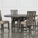 Jaxon Grey 5 Piece Round Extension Dining Set W/Wood Chairs | Living