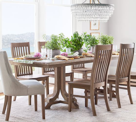Linden Dining Table, Belgian Gray | Pottery Barn