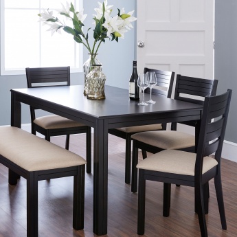 Montoya Dining Table Without Chairs - 6 Seater | Brown | Compressed Wood