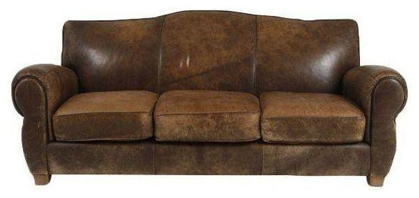 Distressed Leather Couch - $5,000 Est. Retail - $2,400 on Chairish.com