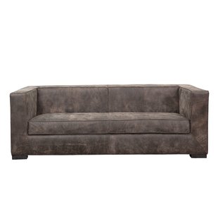 Square Distressed Leather Sofa | Wayfair