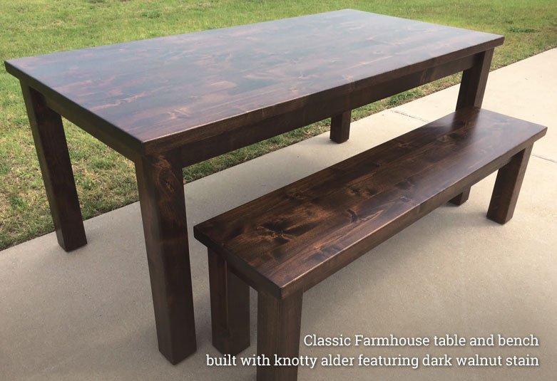 Classic Farmhouse Tables - Rustic + Modern Handcrafted Furniture