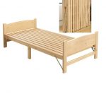 Solid wood folding bed single double bed adult lunch break 1.2 m