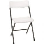 Cosco Resin 4-Pack Folding Chair with Molded Seat and Back, White