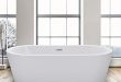 Woodbridge Freestanding Bathtub, 100% Acrylic Bath Tub, High Glossy