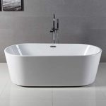 FerdY 67'' Freestanding bathtub, White Modern Stand Alone bathtub
