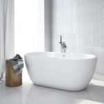 Luxury Modern Double Ended Curved Freestanding Bath at Victorian