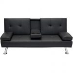 Amazon.com: Modern Entertainment Futon Black Sofa Bed Fold Up & Down