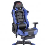 Top Gamer Gaming Chair High Back PC Computer Game Chair with Footrest  Office Chairs for Video Game (Blue)