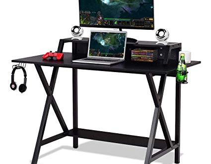 Amazon.com : Tangkula Gaming Desk, Gaming Computer Desk, Gamers 