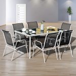 Gymax 7PC Patio Table Chairs Furniture Set Outdoor Garden Dining Set