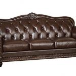 Amazon.com: ACME 15030 Top Grain Leather Sofa, Dark Brown Leather