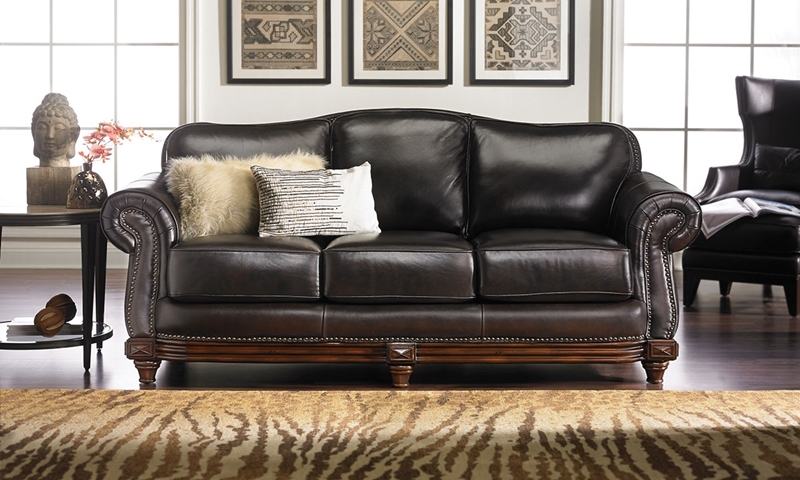 Hermitage Top-Grain Leather & Down Sofa | Haynes Furniture