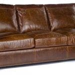 Anchor Bay Collection Top Grain Leather Sofa, Pecan Alligator