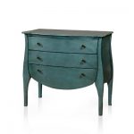 Sun & Pine Jenna French Country 3 Drawer Hallway Table Blue : Target