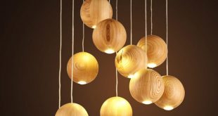 Modern Solid Wood Pendant Lamp Chinese Nordic Wooden Ball Light