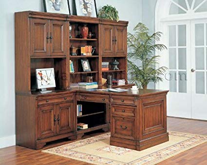 Amazon.com: Warm Cherry Executive Modular Home Office Furniture Set