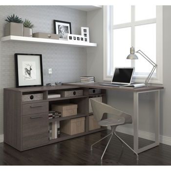 Solay L-Shaped Desk | Home office | Home office desks, Home office