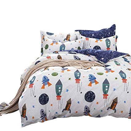 Amazon.com: Brandream Boys Galaxy Space Bedding Set Twin Size Kids