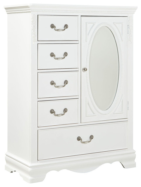 Standard Furniture Jessica 5-Drawer Kids' Wardrobe in White