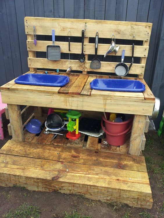 10 Fun Ideas for Outdoor Mud Kitchens for Kids | outdoor playyard