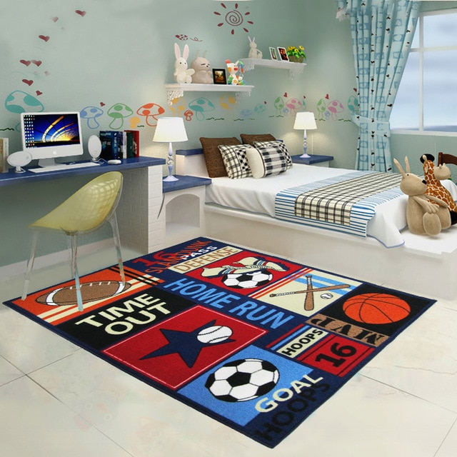 New Design Kids Rugs and Carpets for Living Room Sports Style
