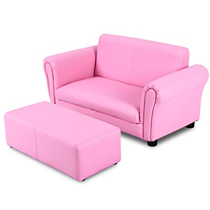 Amazon.com: Costzon Kids Sofa Set 2 Seater Armrest Children Couch