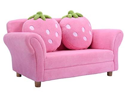 Amazon.com: New Pink Kids Sofa Strawberry Armrest Chair Lounge Couch 