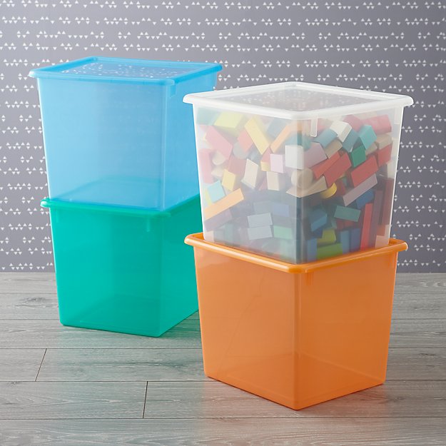 Kids' Storage Containers: Kids Colorful See-Through Stackable Box