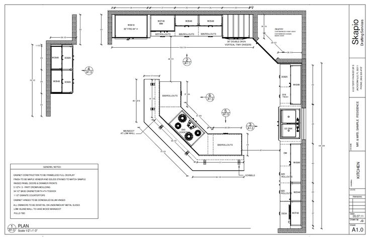 Sample Kitchen Floor Plan | Shop Drawings in 2019 | Kitchen floor