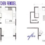 The Kitchen Floor Plans {Before & After Bird's Eye Sketch} - The