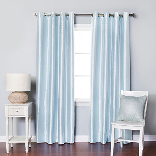Light Blue Curtains Faux Silk: Amazon.com