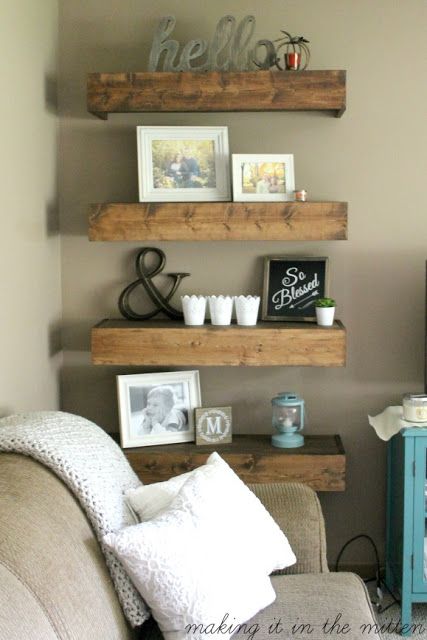 DIY Wood Shelves | H O M E | Diy wood shelves, DIY Home Decor, Home