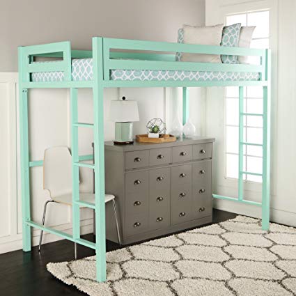 Amazon.com: WE Furniture Premium Twin Metal Loft Bed, Mint: Kitchen