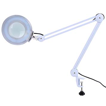 Amazon.com: 5X Desk Magnifier Lamp,Adjustable Swivel & Swing Arm LED