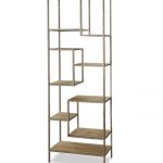 French Modern Industrial Wood + Metal Bookcase Etagere | Zin Home