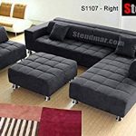 Amazon.com: STENDMAR 4pc Modern Dark Grey Microfiber Sectional Sofa