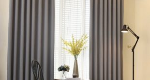 NAPEARL Modern curtain plain solid color blackout full shade living