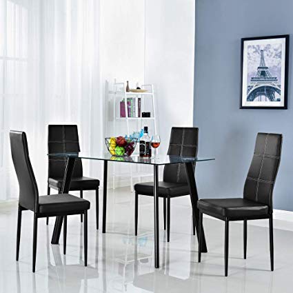 Amazon.com - Bonnlo 5 Pieces Dining Set Modern Dining Table Set for