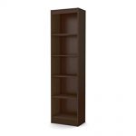 Amazon.com: Tall Skinny Bookshelf Chocolate 5-Shelf Narrow Bookcase