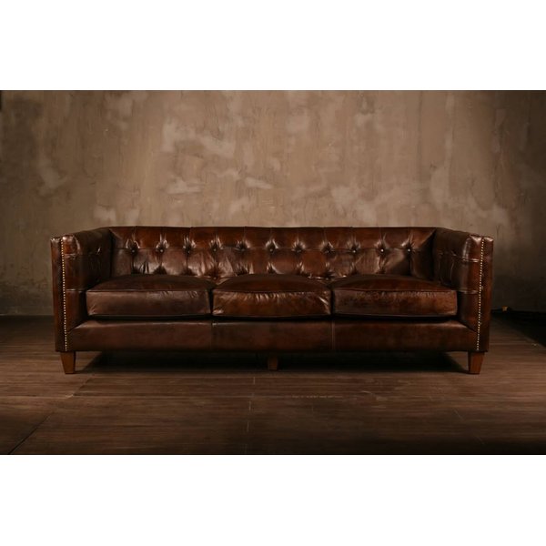 PoliVaz Leather Chesterfield Sofa | Wayfair