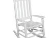 Amazon.com : Outdoor Rocking Chair White The Solid Hardwood Chairs