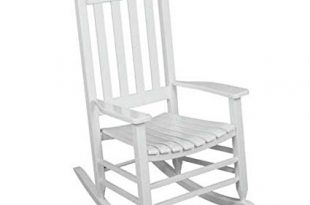 Amazon.com : Outdoor Rocking Chair White The Solid Hardwood Chairs