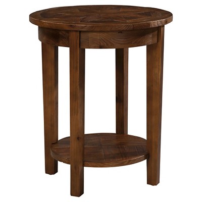 Round End Table Reclaimed Wood Natural - Alaterre Furniture® : Target