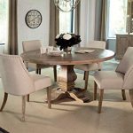 Amazon.com - Florence Round Pedestal Dining Table Rustic Smoke - Tables