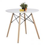 Amazon.com: Coavas Kitchen Dining Table White Round Coffee Table
