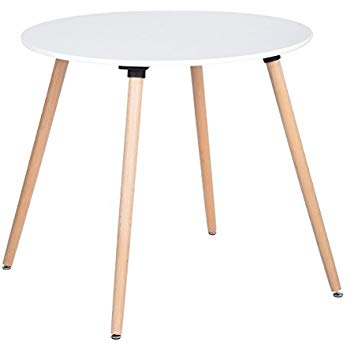 Amazon.com - WarmCentre Round Table Dining Kitchen Table Wooden