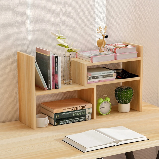 Creative computer desk bookshelf simple shelf small office storage