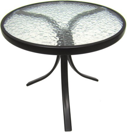 Amazon.com : Outdoor Side Table Black Steel Small Round Tempered